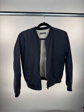 Brandy Melville Black Sherpa-Lined Bomber Jacket One Size